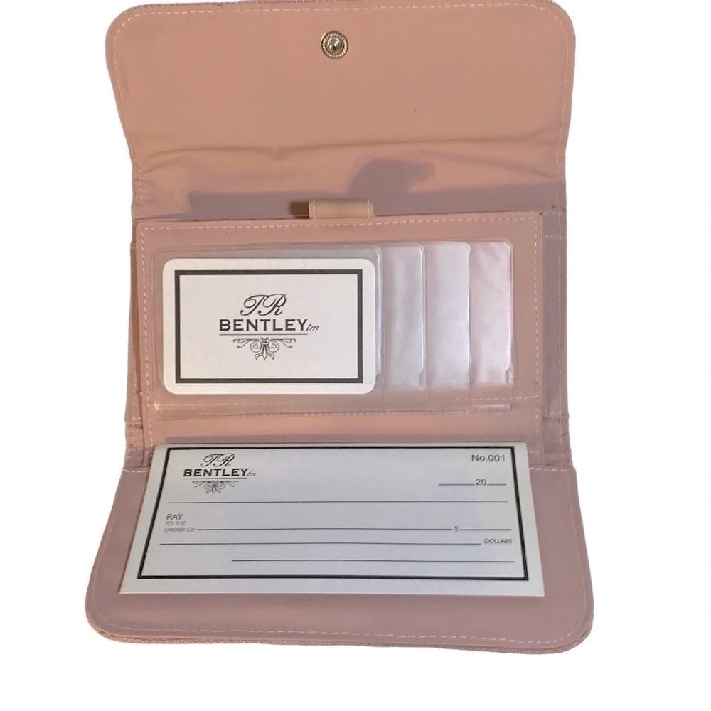 TR Bentley Pink Canvas Weave‎ Wallet, Multi Compartment Organizer for Cards